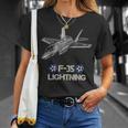 アメリカ航空機 ステルスファイター F35 ライトニング Tシャツ 彼女への贈り物