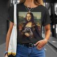 アライグマとモナリザ Tシャツ 彼女への贈り物