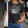 アリゲーター後で面白い皮肉なグラフィックノベルティ格言 Tシャツ 彼女への贈り物