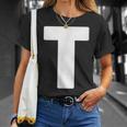 アルファベット大文字 モノグラム イニシャル Tシャツ 彼女への贈り物