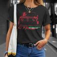 イタリアのクラシックスポーツカーイタリアンスタイルの自動車デザイン Tシャツ 彼女への贈り物