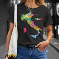 イタリア地図ブーツ 国旗 イタリア Tシャツ 彼女への贈り物