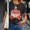イチゴケーキ スイーツ デザート かわいい 春 パティシエ、普段着、いちご狩り、いちご、ストロベリー、お菓子 Tシャツ 彼女への贈り物