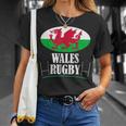 ウェールズ ラグビー チーム Cmon Cymru フラッグ Tシャツ 彼女への贈り物