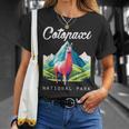 エクアドル コトパクシ国立公園 レトロ ラマ お土産 ハイキング Tシャツ 彼女への贈り物