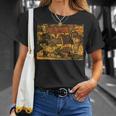 エゴン・シーレ作 イエロー・シティ 1914 Tシャツ 彼女への贈り物