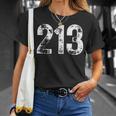 エリアコード 213 ロサンゼルス カリフォルニア La エリアコード Ca 213 Tシャツ 彼女への贈り物