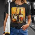 エレキギター好きのための酒とビールのロックギター Tシャツ 彼女への贈り物