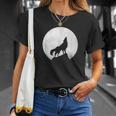 オオカミの遠吠え ライトローンウルフ Tシャツ 彼女への贈り物
