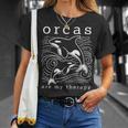 オルカのセラピー キュートなクジラ 面白い言葉 Tシャツ 彼女への贈り物