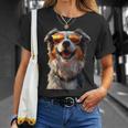 オーストラリアン・シェパード＆サングラス 愛犬家 シェパード Tシャツ 彼女への贈り物