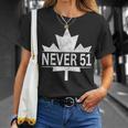 カナダ Never 51 Never 51Sttate カナダ カナダ 国旗 Tシャツ 彼女への贈り物