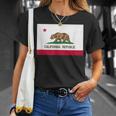 カリフォルニア州「ベアリパブリック」州旗 Tシャツ 彼女への贈り物