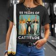 キャティチュード55歳 55歳の誕生日 猫好き 55歳 Tシャツ 彼女への贈り物