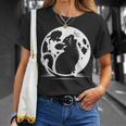 キュートで面白いチンチラが月に吠える Tシャツ 彼女への贈り物