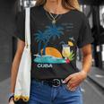 キューバ 熱帯の風景 ハバナ ギフト お土産 カリブ海 ヤシの木 冒険 Tシャツ 彼女への贈り物