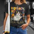 クリムト絵画の猫、猫好き、エキゾチックショートヘア、アーティスト Tシャツ 彼女への贈り物