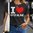 グアム I Heart Guam I Love Guam Tシャツ 彼女への贈り物