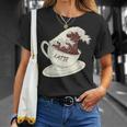グレートウェーブ カフェラテ コーヒー カフェイン 神奈川 北斎 Tシャツ 彼女への贈り物