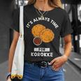 コロッケ 食好き、いつもコロッケを食べる時間だ Tシャツ 彼女への贈り物
