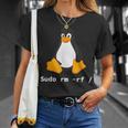 コンピューター -Udo Rm -Rf Tux Linux ペンギン プログラマー Tシャツ 彼女への贈り物