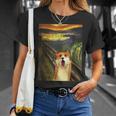 コーギー 面白いtシャツ 犬 ムンクの叫び かわいい メンズ 子供 おもしろ 服 グッズ ネタ わんこ Tシャツ 彼女への贈り物
