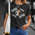 コーヒービーグル犬 Tシャツ 彼女への贈り物