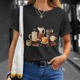 コーヒー愛好家アートギフト Tシャツ 彼女への贈り物