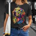 ゴールデン・レトリーバー 犬 カラフル ポップアート 犬好き Tシャツ 彼女への贈り物