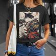 サムライ 猫戦士 浮世 墨絵 猫 サムライ Tシャツ 彼女への贈り物