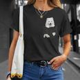 サモエド愛好家のための面白いサモエドをポケットに入れました Tシャツ 彼女への贈り物