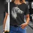 サルーキ 犬 モチーフ ペットアート サルーキ Tシャツ 彼女への贈り物