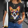 サングラスとコーギー ウェルシュ・コーギー犬 甘いウェルシュ・コーギー Tシャツ 彼女への贈り物
