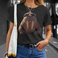 サングラスの牙を持つセイウチ アザラシ セイウチ Tシャツ 彼女への贈り物