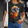サングラスをかけたインコ コンゴウインコ オカメインコ かわいいインコ Tシャツ 彼女への贈り物