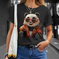 サングラスをかけたパンダベア動物の友人愛かわいいパンダベア Tシャツ 彼女への贈り物