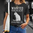 シュレディンガーの猫 指名手配の猫 死んで生きている 物理学 物理学者 Tシャツ 彼女への贈り物