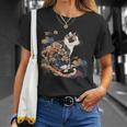 シュールレアリズム 日本画 三毛猫 Tシャツ 彼女への贈り物