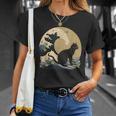 シュールレアリズム 日本画 黒猫 Tシャツ 彼女への贈り物