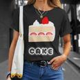 ショートケーキ『スイーツ ポップ』苺 イチゴのケーキ お菓子 おやつ 面白い かわいい Tシャツ 彼女への贈り物