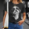 シーズー 犬 モチーフ ペット イラスト シーズー Tシャツ 彼女への贈り物