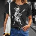 ジャック・ラッセル・テリア ギターを弾く ロックミュージック 犬好き Tシャツ 彼女への贈り物