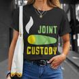 ジョイントカストディ マリファナウィード Tシャツ 彼女への贈り物