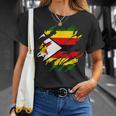 ジンバブエの旗ジンバブエ Tシャツ 彼女への贈り物