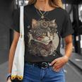 スチームパンク 猫 キティ 子猫 スチームパンク Tシャツ 彼女への贈り物