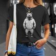 ストリートウェア風のミニマルなクマのイラスト Tシャツ 彼女への贈り物