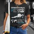 スピノサウルスのファクトシート Tシャツ 彼女への贈り物