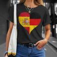 スペインとドイツのハーフaのかっこいい国旗 スペイン ドイツの国旗 Pain German Flag Tシャツ 彼女への贈り物