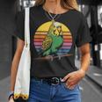 セキセイインコ レトロ セキセイインコ Tシャツ 彼女への贈り物