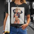 セクシーガールグラフィックtシャツ ブロンドボンシェルビキニピンナップガール Tシャツ 彼女への贈り物